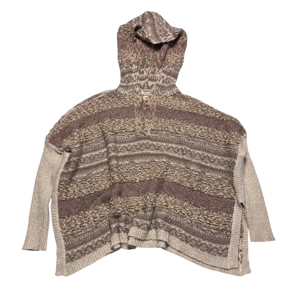 Vintage Hollister Knit Hoodie Womens XS Oversized Poncho Pullover Y2K